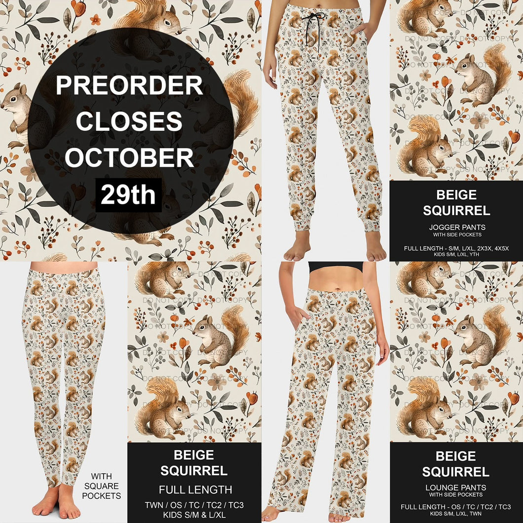 Beige Squirrel Collection *Preorder* (closes 10/29, CD#190)