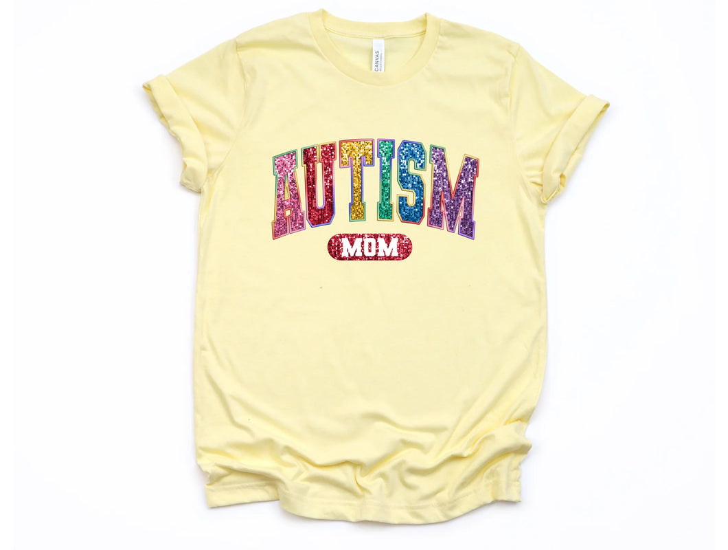 Bling Autism Mom T-shirt