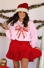 Load image into Gallery viewer, Candy Cane Bow Sweatshirt (P&amp;PD)
