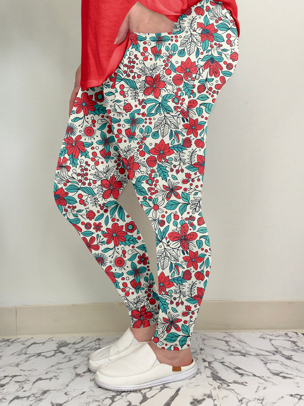 Winter Floral Leggings