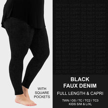 Load image into Gallery viewer, Faux Denim Leggings *Preorder* (closes 10/21, CD#256)
