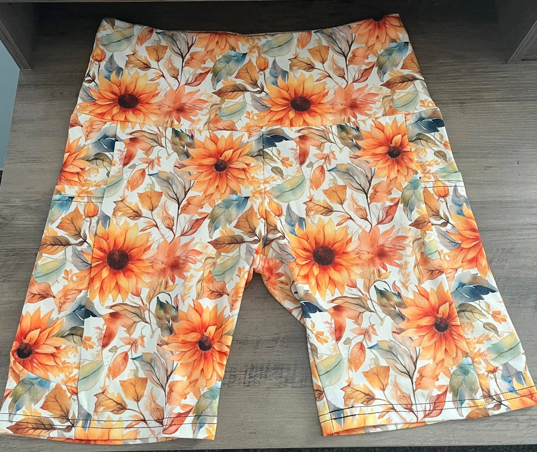 Flowers ~ OS Biker Shorts (In Stock)