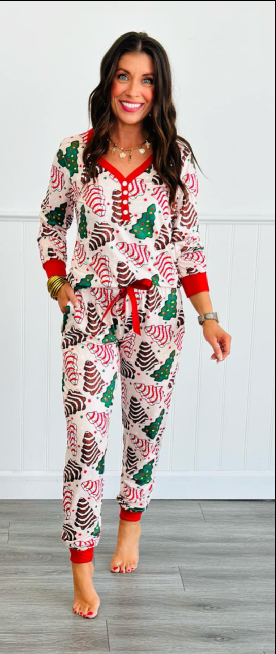 Tree Cake Pajama Set ~ XL/2XL (In Stock)