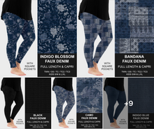 Load image into Gallery viewer, Faux Denim Leggings *Preorder* (closes 10/21, CD#256)
